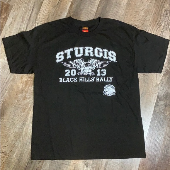 Hot Leathers Other - Hot Leathers | Black Sturgis Hills Rally 2013 Motorcycle Tee Shirt Unisex Size L